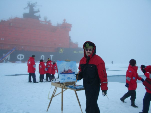 Фото к Мероприятие:  открытие выставки + лекция «Льды Арктики. Два взгляда: научный и творческий»